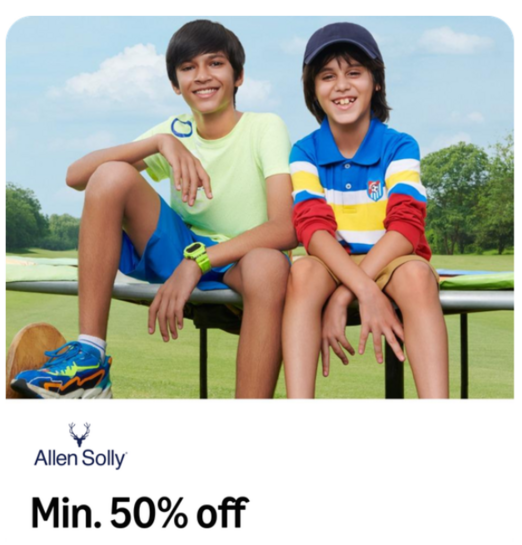 Allen Solly - Min 50% Off on Kid's Clothing 