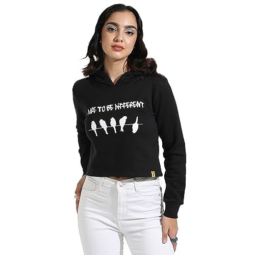 Campus Sutra Women's Typographic Print Hoodie