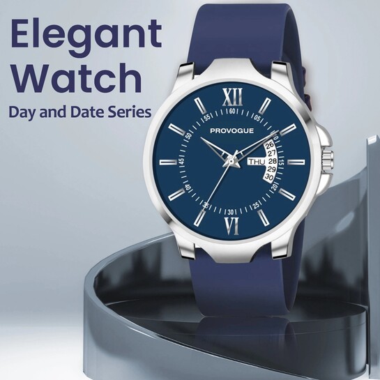 PROVOGUE Trending Day & Date Series Silicone Belt for Boy Analog Watch