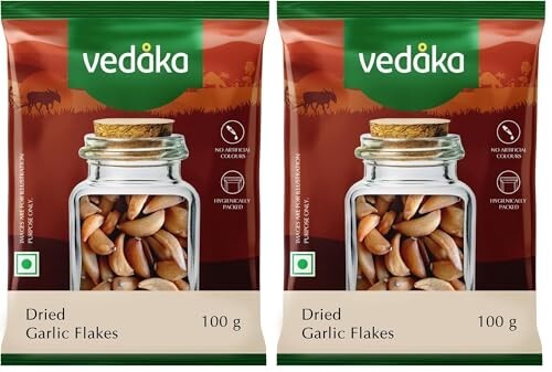 Amazon Brand - Vedaka Dried Garlic Flakes | 100g (Pack of 2)