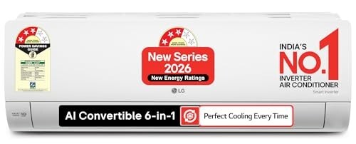 LG 1.5 Ton 3 Star, New star rated, Smart Inverter Split AC 