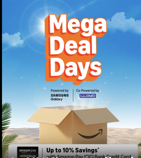 Amazon Mega deal days up to 60 % off on appliances,Mobiles , Kitchen and Fashion