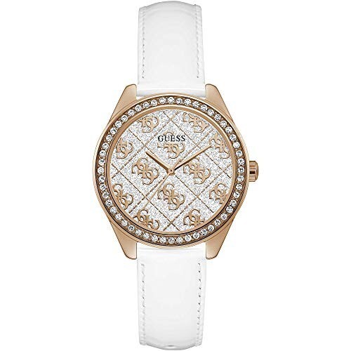 Guess Round 37mm White Dial Analog Women Watch - GW0098L4