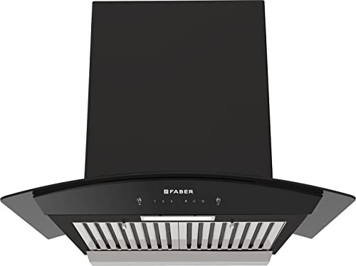 Faber 60cm 1500 m³/hr Autoclean Kitchen Chimney|Autoclean Alarm|Mood Light|60,Black