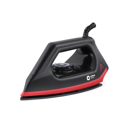 Orient Electric Fabriknight DIFK10BP 1000 W Dry Iron | German-made Weilburger coating on the soleplate| Black & Red