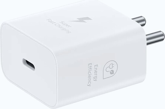 Samsung Original 25W Type-C Travel Adaptor with Cable for Galaxy S10 & Higher Models/Note Series, White 