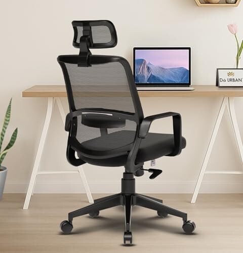 Da URBAN Dysen Ergonomic High Back Mesh Office Chair (Black) – Tilt Lock, 1 Yr Warranty