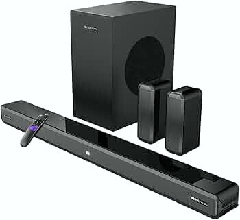 ZEBRONICS Juke BAR 9510WS PRO Dolby 5.1 Soundbar, Dolby Audio, 600 Watts, Wireless (Dual Rear Satellites & 6.5" Subwoofer), Triple Driver Soundbar, Bluetooth v5.1 | HDMI (ARC) |