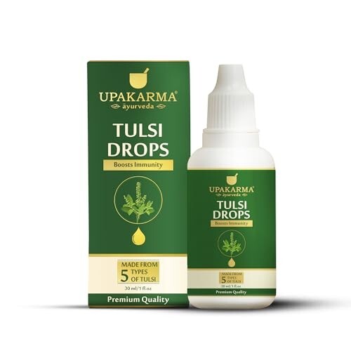 UPAKARMA Tulsi Drops | 5 Tulsi Types Extract Based - 30ml