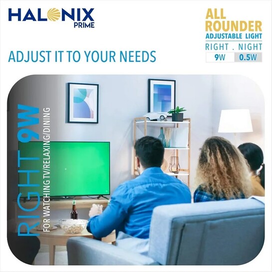 Halonix 2-in-1 Dimmable 9W,0.5W Multi Wattage Adjustable Light Led Bulb (Pack of 2), All Rounder led Bulb Base B22D