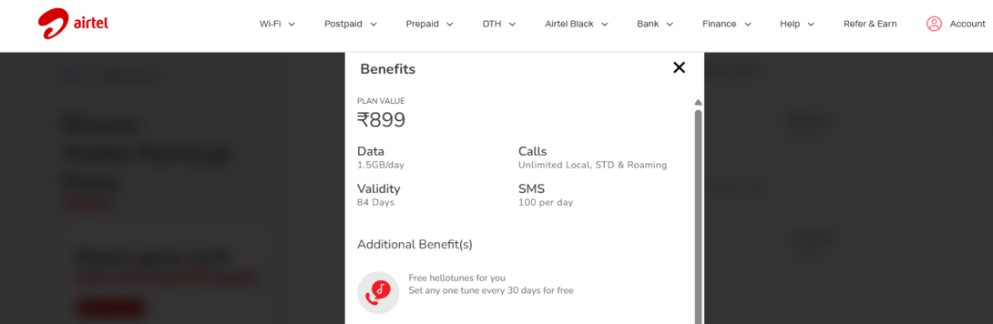 Airtel Tariff Hike: Airtel 859 Plan Price Increased to Rs.899