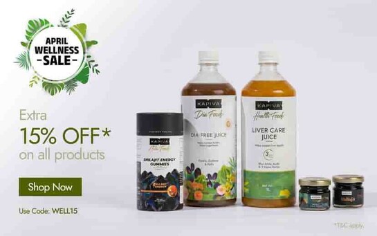 Kapiva April Wellness Sale - Extra 15% Off on all products 