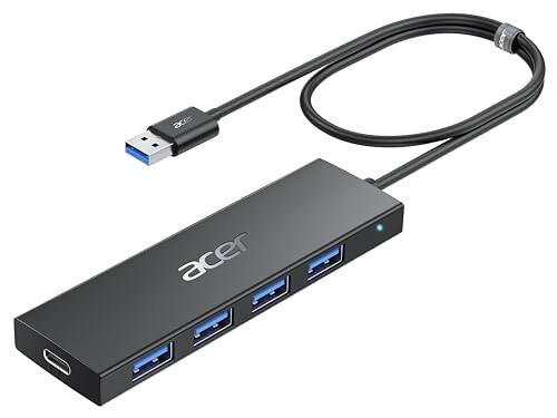 Acer USB Hub for Laptops 4-in-1, Multi USB 3.0 Port Hub 