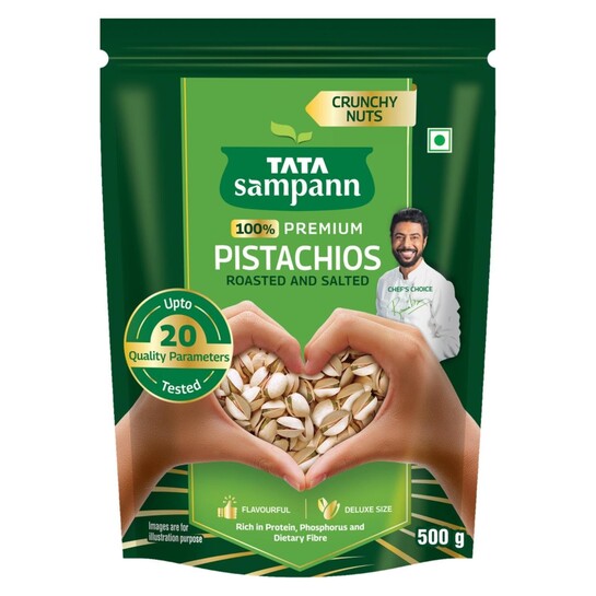 Amazon Now- Tata Sampann Pistachios Roasted & Salted, Pista, 500g,