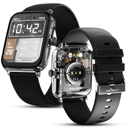 Fire-Boltt Ninja Phantom Smart Watch 1.83” Display, Transparent Clear Body Design
