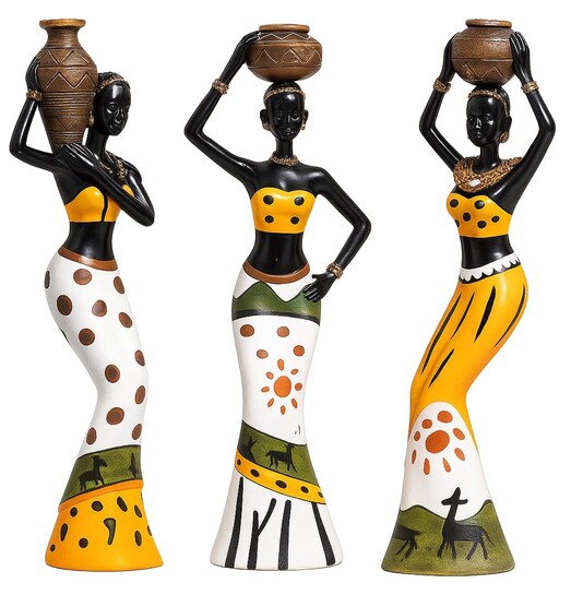  Xtore Handcrafted African Tribal Women Showpiece (Set of 3) @ ₹999