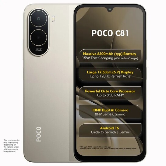 (Upcoming) POCO C81 (64 GB, 4 GB RAM) Sale 27th April