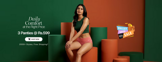 Shyaway - Wallet Saver Sale | Upto 60% off | 3 Panties @ 599