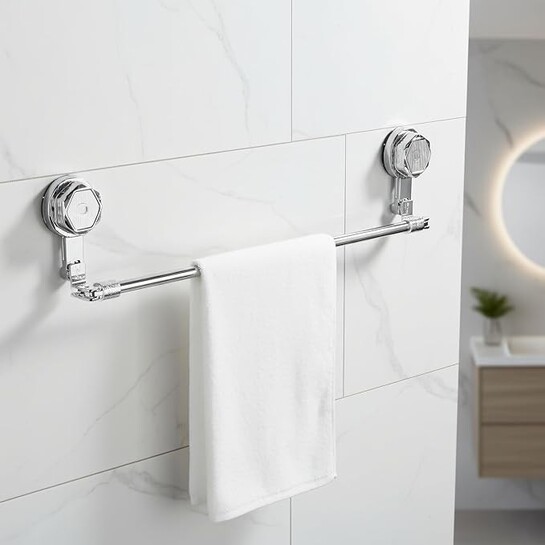 Amazon Basics Suction Adjustable Towel Rod (60–112Cm)