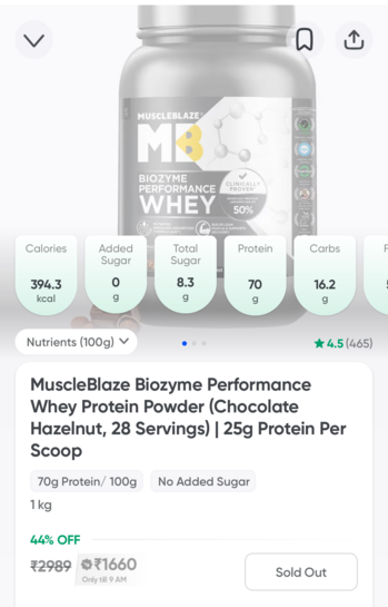 MuscleBlaze Biozyme Performance Whey Protein Powder (Chocolate Hazelnut, 28 Servings) | 25g Protein Per Scoop