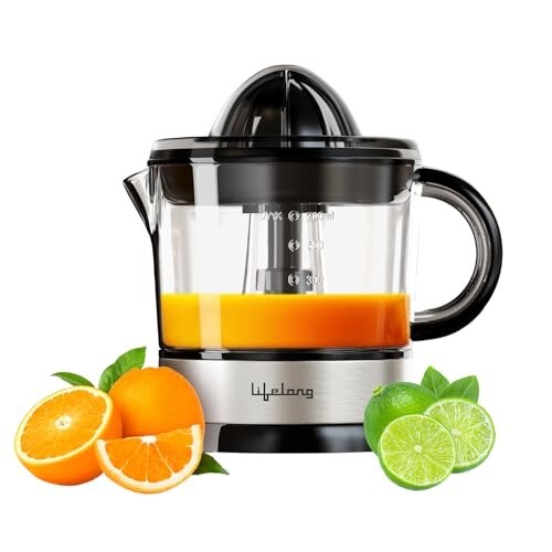 Lifelong Electric Citrus Juicer – 700ml, 40W, Dual Cones, Low Noise & Compact Design
