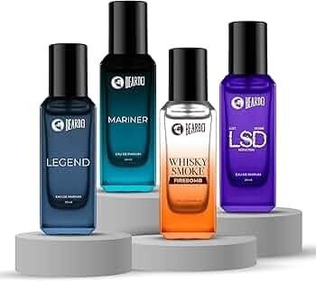  Beardo Perfume Combo (4x20ml) – LSD, Whisky Smoke, Mariner & Legend | Long Lasting Fragrance for Men