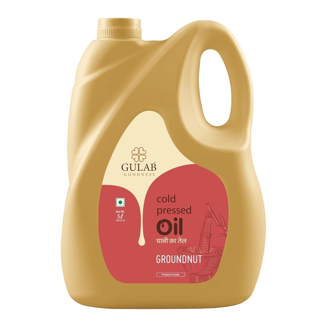 Fresh Gulab Cold Pressed Groundnut Oil - 5 Litre{ Location Specific}