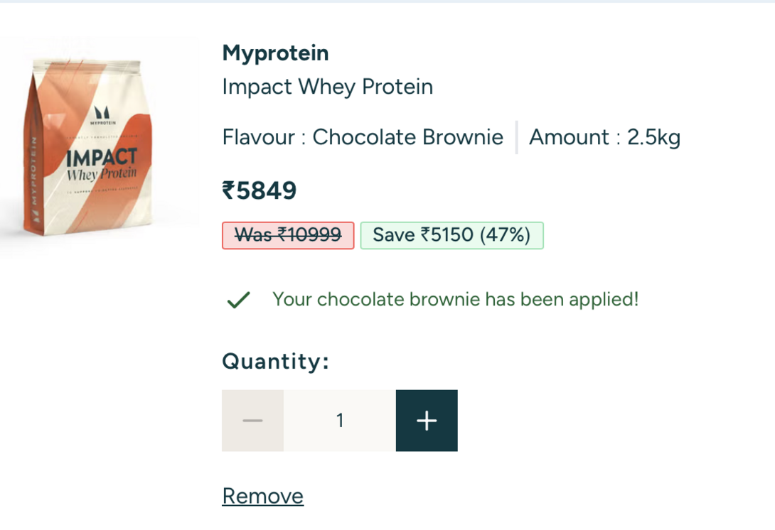 Myprotein Impact Whey Protein - Chocolate Brownie (Maybe User Specific ...