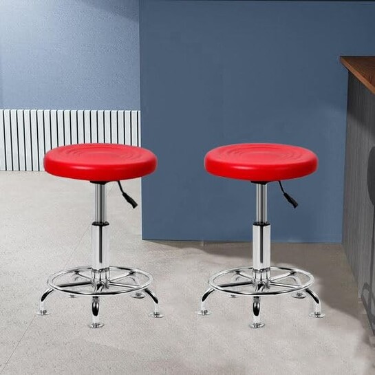 Ngfc Doctor Stool with Adjustable Height (Modern, Black) (Fix Modern pk2, Red)