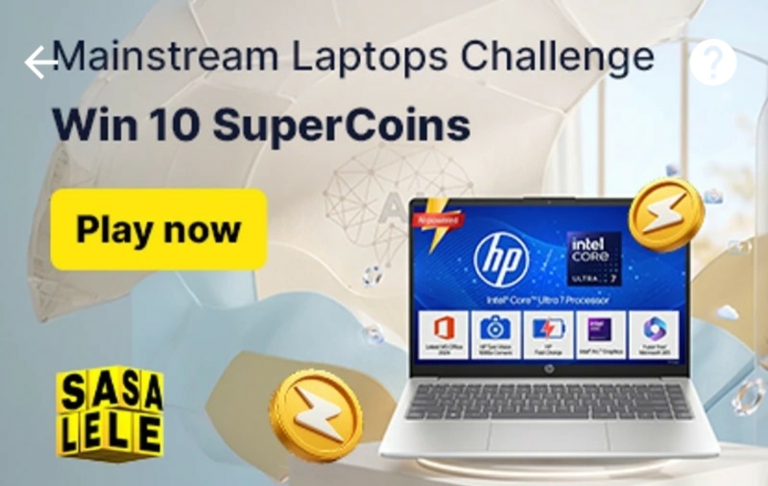 Mainstream laptop /Gaming laptop Challenges on flipkart win 20 supercoins