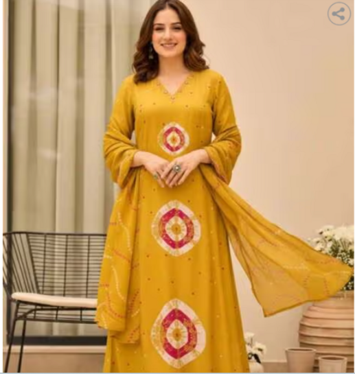 KIANA HOUSE OF FASHION Women Embroidered Straight Kurta Set with Dupatta