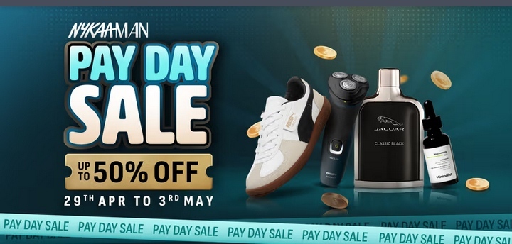  Nykaa Man Payday Sale – Upto 75% OFF on Top Brands (Puma, Levi’s, Snitch & More)