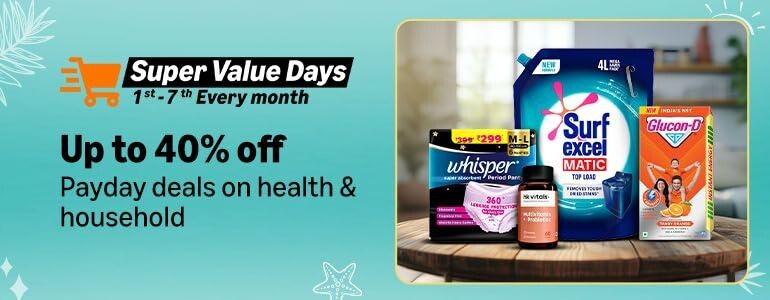 Super Value Days: Up to 40% off Payday Deals on Health & Household [1st - 7th Every Month]
