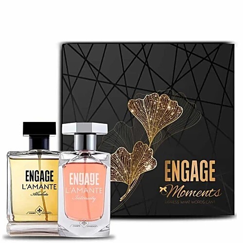 Engage L'amante Eau De Perfume Combo Gift Box - Absolute & Intensity, For Men & Women, 100 ml (Pack of 2)