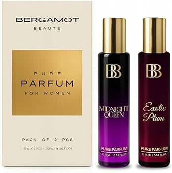 Bergamot Beaute Midnight Queen & Exotic Plum Perfume Luxury Gift Set  2 x 15 ml