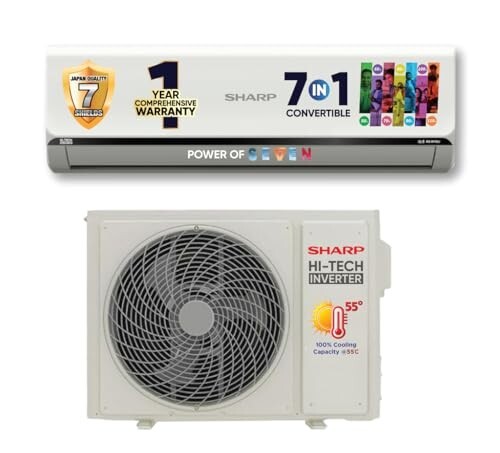 SHARP 1.5 Ton 5 Star Inverter Split AC - AH-SI18V5B-SC [HDFC CC NCEMI]