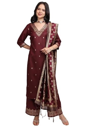 Vishudh Women's Ethnic Set | Regular Fit | Fashion Outfit | with Comfortable Wear