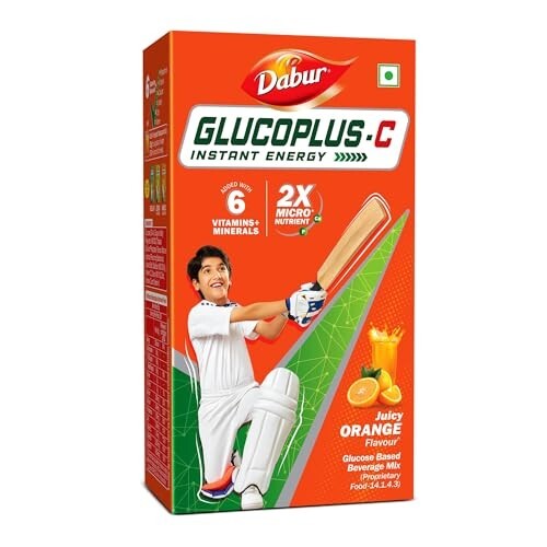 DABUR Gluco Plus‑C Instant Energy Glucose Powder (Orange), 1kg [10% coupon on Subscribe n Save]