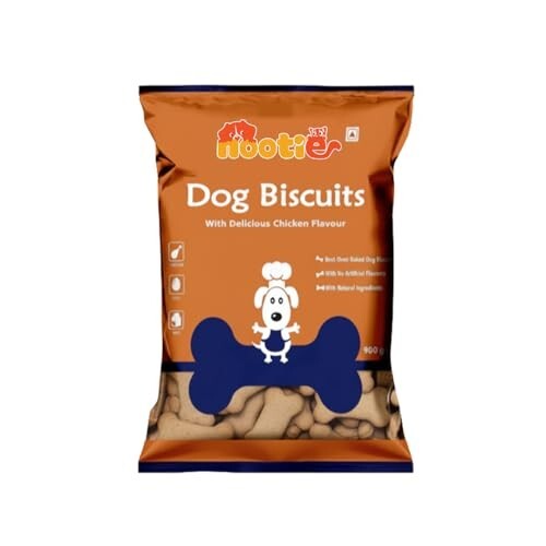 Nootie Freshly Baked Real Chicken and Peanut Butter Cookie/Biscuits for All Life Stages of Dogs, (900g)