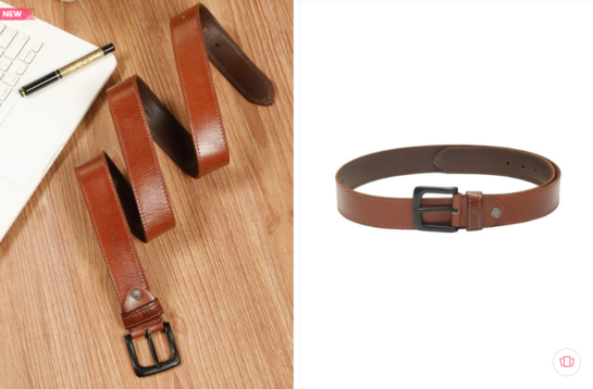 Teakwood Leathers Men Textured Leather Belt