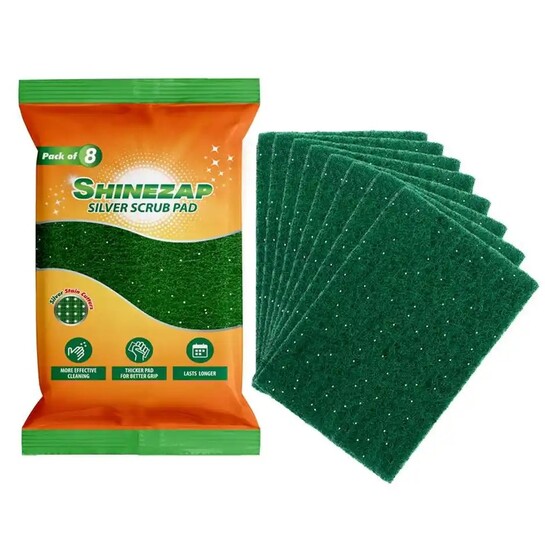 Zepto : Shinezap Silver Scrub Pad - Pack of 8