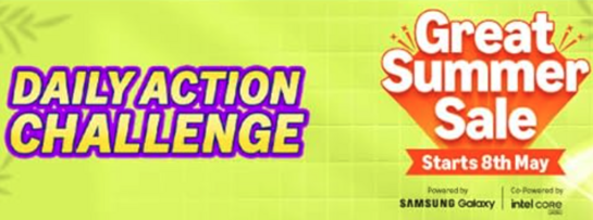 Samsung Daily Action Challenge - Complete All tasks and Earn Rs. 200 back