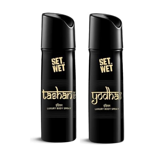 Set Wet Tashan & Yodha Indian Luxury Body Spray I Long Lasting Body Spray for Men I Manly & Luxury Fragrance for Men, 150ml Pack of 2