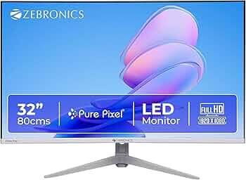 Zebronics 32Inch FHD Curved Gaming Monitor, 250 nits, 100Hz, 1080p, 16.7M Colors,