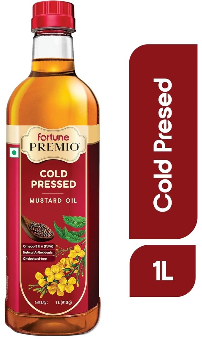 [Prime exclusive coupon] Fortune Premio Cold Pressed 1000 ml mustard Oil 