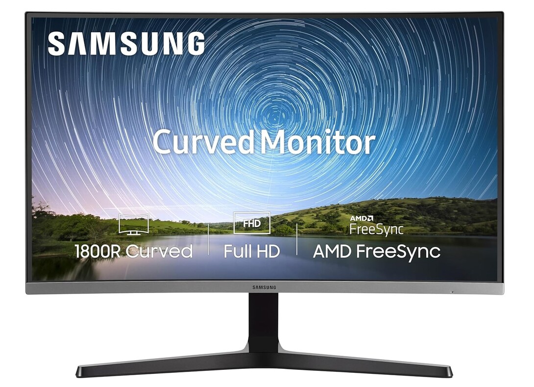 60% off on - Samsung 27-Inch(68.5cm) FHD, 1800R Curved 1,920 X 1,080 LED Monitor (Dark Blue Gray) - Rs. 8460