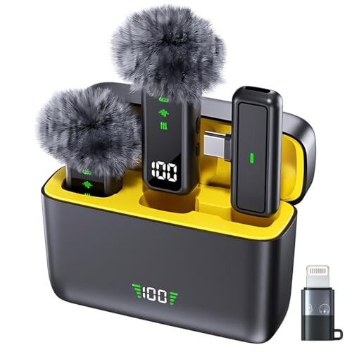 LEKATO Wireless Microphone for iPhone & Android – Dual Channel 