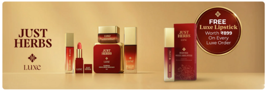 Justherbs - FREE Luxe Lipstick Worth 899 On Every Luxe Order