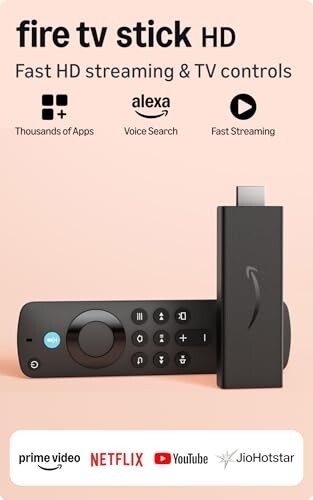 Amazon Fire TV Stick HD (newest model), Alexa Voice Remote with TV power 