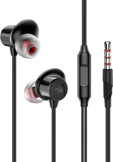ZEBRONICS Zeb -Buds 50 Wired Headset (Black, In the Ear)